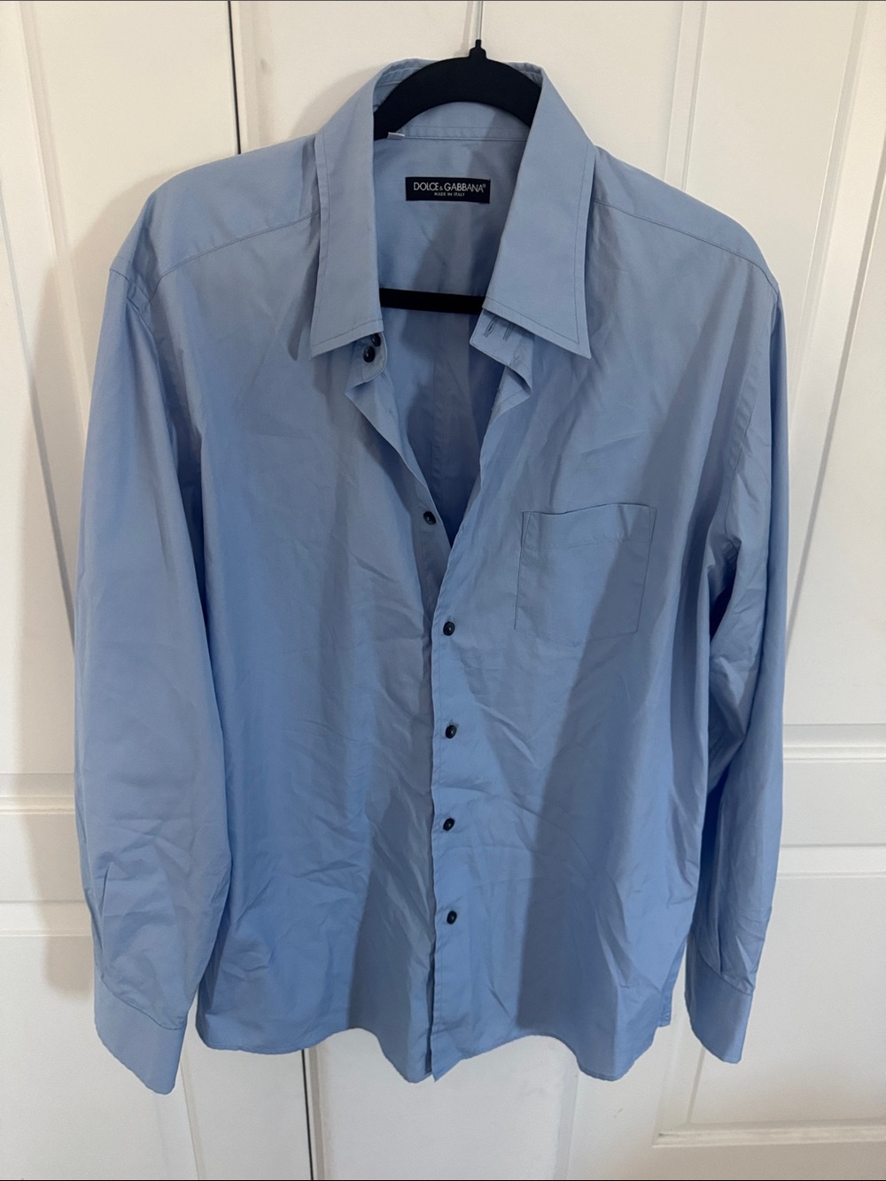 Dolce & Gabbana Sky Blue Men's Cotton Dress Shirt